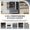 TIRAMISUBEST Traditional Freestanding Wooden Kitchen Pantry, Large Kitchen Storage Cabinet Cupboard with 10 Drawers,8 Door Shelves & 4 Pull-Out Trays - 3 of 4