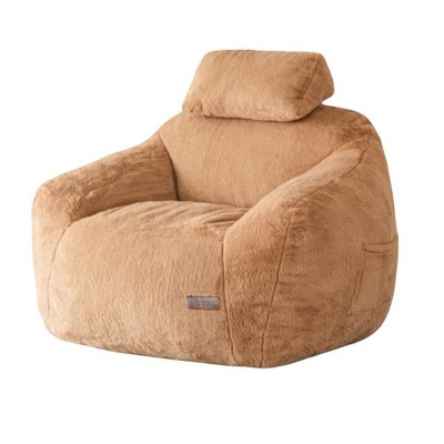MAXYOYO Giant Bean Bag Chair with Pillow - Plush Large Bean Bag Chair Couch (Zippered Link Pillow)