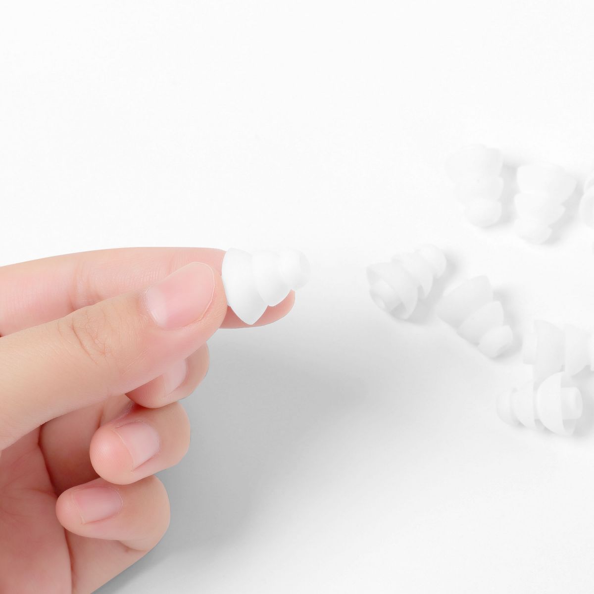 Unique Bargains Soft Silicone Noise Cancelling Durable Ear Cushion White 10 Pcs - thumbnail 4
