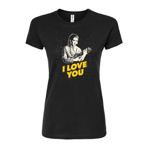 Women's - Star Wars - Valentine I Love You Juniors Fitted Graphic T-Shirt - 1 of 2