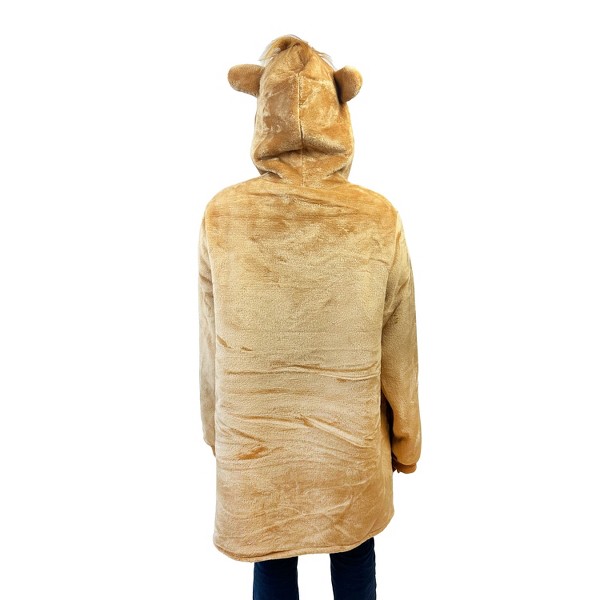 Sudadera con capucha tipo manta para adulto Plushible Pawley The Bear – disfraz de animal de felpa extragrande – regalo acogedor de oso 8