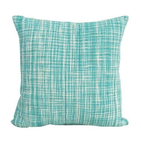 carol & frank 20" x 20" Thatcher Solid Woven Lagoon Green Cotton Decor Throw Pillow - image 1 of 4