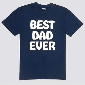 Men's Special Thanks Best Dad Ever Short Sleeve Graphic T-Shirt - Navy Blue