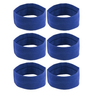 Unique Bargains Cotton Sweatbands Stretchy Moisture Wicking Headband for Sports 6 PCS - 1 of 4