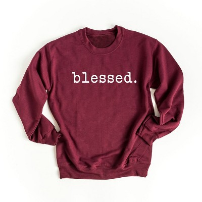Simply Sage Market Women's Graphic Sweatshirt Blessed Typewriter