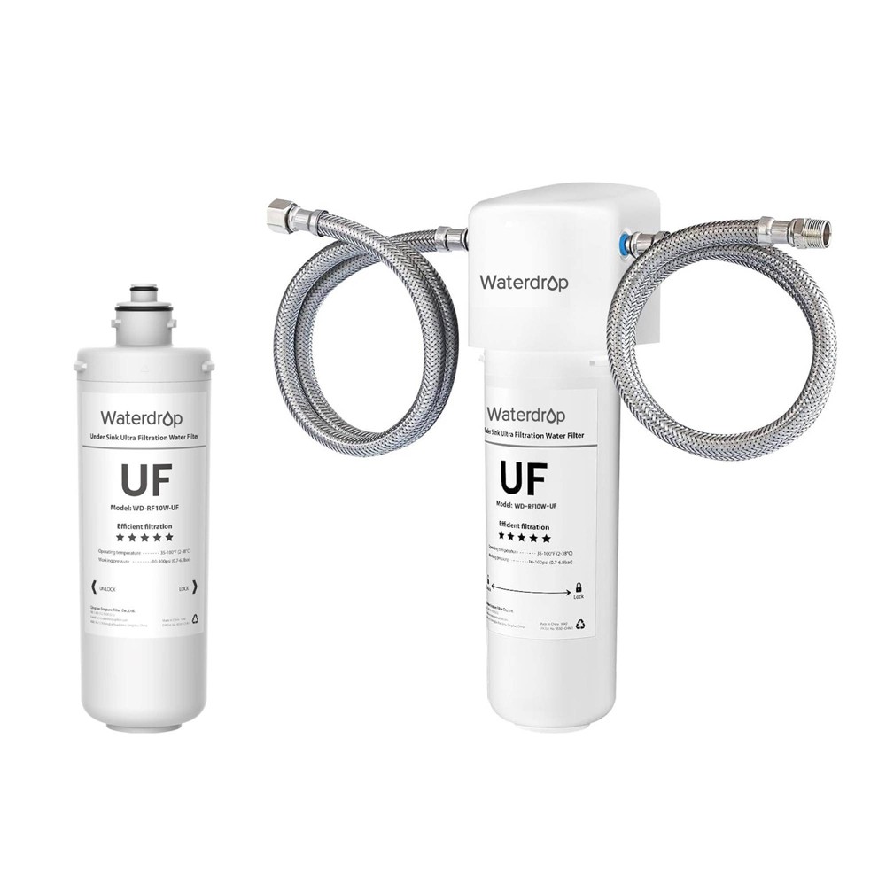 Waterdrop 10UAW-UF Ultra Filtration Under Sink Water Filter for Baçtёria Reduction, Reduces Lead, Extra Replacement Filter