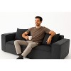 Dolonm 111" Multi person modular compression sofa that can be freely combined，Sectional Boneless sofa，No Assembly Required - 3 of 4