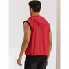 Lars Amadeus Men's Zip Up Sleeveless Drawstring Hooded Vest - 3 of 4