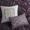 Gulches 7 Piece Tufted Comforter Set Plum King - 4 of 4