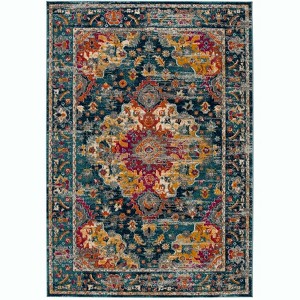 Madison MAD154 Power Loomed Indoor Area Rug - Teal/Fuchsia - 5'x7' - Safavieh - 1 of 4