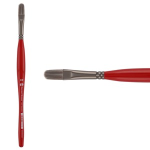 Borciani e Bonazzi Unico Silver Synthetic Series 812 Paint Brush, Filbert 10 - Medium Handle Paintbrush Handcrafted in Italy, Cruelty-Free, Acrylic, - 1 of 4