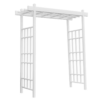 72" x 85" x 28" Bakersfield Arbor - White - Dura-Trel