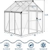 GustoWave  6×6 Ft Walk-In Greenhouse Ideal For Outdoor And Seasonal Garden Planting - 2 of 4