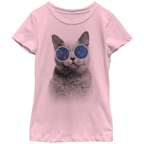 Pink best sale cat shirt