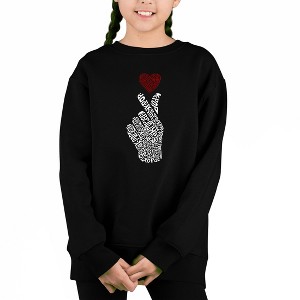 LA Pop Art K-Pop - Girl's Word Art Crewneck Sweatshirt - 1 of 3