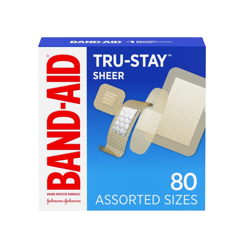 UPC 381370046691 product image for Band-Aid Brand Tru-Stay Sheer Strips Adhesive Bandages Assorted Sizes - 80 ct | upcitemdb.com