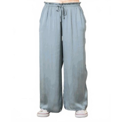 Women's Silky Satin Summer Lounge Pants - wasabi + mint