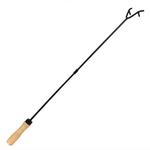 Sunnydaze Outdoor Steel Log Poker with Wooden Handle - 32" - 1 of 4