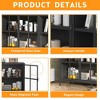 NicBex Sideboard Buffet Cabinet with Glass Doors Modern Sideboard Storage Cabinet with Adjustable Feet for Kitchen,Living Room - 4 of 4