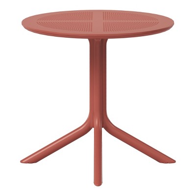 WestinTrends Playa 31.5" Round Plastic Outdoor Patio Dining Table for 4, Black