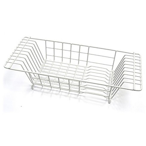 J&v Textiles Foldable Dish Drying Rack With Drainboard, Stainless Steel 2  Tier Dish Drainer Rack (white) : Target