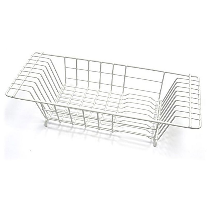 Closetmaid Economical 8 Inch Wide 4.5 Inches High Over the Sink Coated Steel Dish Rack Draining Solution, White (2 Pack), 2 of 5