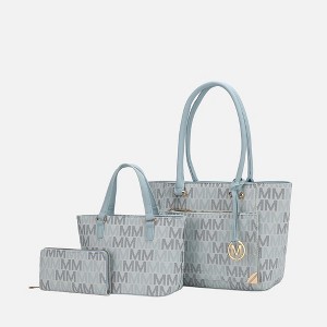 MKF Collection Lady II M Signature Large Tote, Small Tote & Wallet Set Vegan Leather, Stylish Women’s Handbag M Design by Mia K - 1 of 4