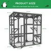 LAOTIES 60" Outdoor Wooden Cat Catio,Large Cat Enclosure with Waterproof Roof And 6 Platforms for Multiple Cats - 2 of 4