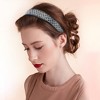 Unique Bargains Women's No Slip Rhinestone Wide-brimmed Headband 4.45"x0.98" Deep Blue 1 Pc - 3 of 4