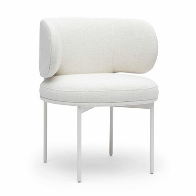 TOV Furniture Maureen Performance Upcycled Linen Dining Chair in Cream