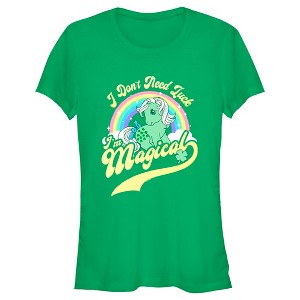 Juniors Womens My Little Pony St. Patrick's Day I Don't Need Luck I'm Magical T-Shirt - 1 of 4