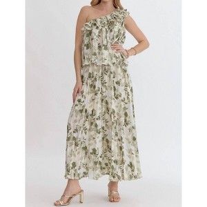 Women's Isn't She Romantic Pleated Top and Skirt Set - entro - 1 of 4