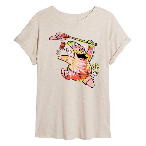 Women's - SpongeBob SquarePants - Tie Dye Patrick Oversized Graphic T-Shirt - image 1 of 4