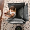 Oversized Hooked Edge Yarn Armchair Accent Chair with Reversible Cushions and High Foot Support for Living Room - 2 of 4