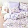 BAGOKIE Twin Size 5 Pieces Kids Bed in a Bag Floral Bedding Set for Girls - 2 of 4