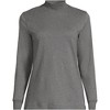 Lands' End Women's Relaxed Cotton Long Sleeve Mock Turtleneck - 3 of 4