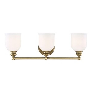 Savoy House Melrose 3 - Light Vanity in  Warm Brass - 1 of 1