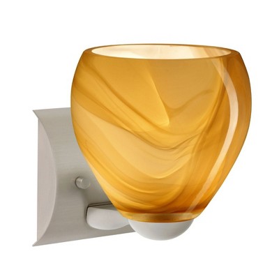 Besa Lighting Bolla 1 - Light Wall Light in  Satin Nickel