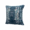 HomeRoots 20" X 20" Blue And Ivory Polyester Abstract Zippered Pillow - 4 of 4