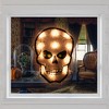 Northlight Lighted Holographic Halloween Skull Window Silhouette - 12" - Clear Lights - 3 of 4
