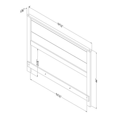 Fynn Full Winter Oak Wood Panel Headboard with Storage