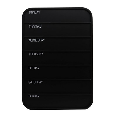 VIP Metal 25 in. Black Days of the Week Chalkboard