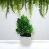 Unique Bargains Artificial Plants Square Pot Pine Tree Plastic 4.72"x4.72"x7.87" 1 Pcs - 2 of 4