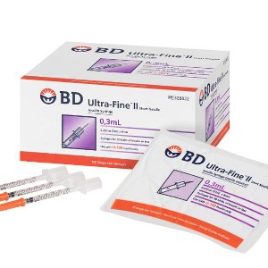 BD Ultra Fine Insulin Syringe 31G 8mm 0.3mL, 100 Ct : Target