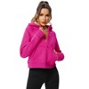 Women's Pullover Hoodie with Thumb Holes Long Sleeve Solid Zipper Tops for Women With Pocket - 4 of 4