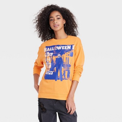 Women's Halloween Movie Graphic Sweatshirt - Orange