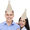 Big Dot of Happiness Tan Confetti Stars - Cone Happy Birthday Party Hats for Kids and Adults - Set of 8 (Standard Size) - 2 of 4
