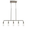 Storied Home Benson - Exposed Bulb Metal 5-Light Linear Chandelier - 4 of 4