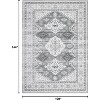 Washable Boho Rug Ultra-Thin Distressed Vintage Rug Low-Pile Floor Carpet Stain Resistant Rugs for Living Room Bedroom Dining Room Office - 2 of 4