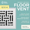 Home Intuition Basketweave Floor Vent Cover 4X12 Inch Floor Register with Mesh Cover Trap Heat and Air Walkable Metal Floor Vent for HVAC Duct, White - 3 of 4